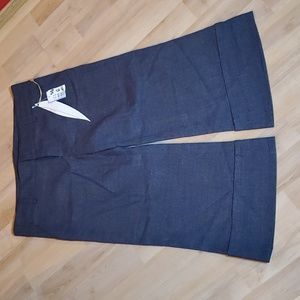 Ya Ya Wide Leg Cuffed Capri Trousers w stretch BNWT Size 6